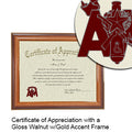 Texas A&M University at Galveston Certificate with Frame