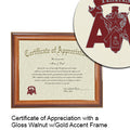 Texas A&M University Certificate with Frame