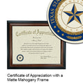 Texas State Technical College Certificate with Frame