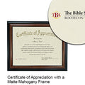 The Bible Seminary Certificate with Frame