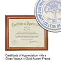 The Citadel Certificate with Frame