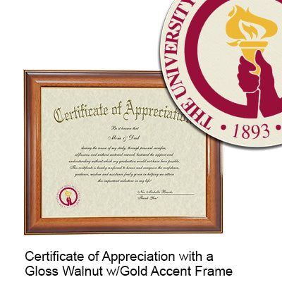 The University of Montana Certificate with Frame