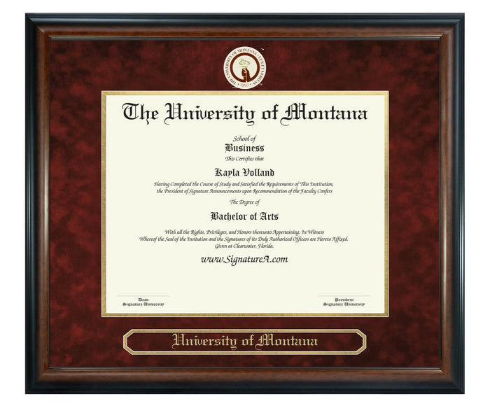The University of Montana Diploma Frame (SN)