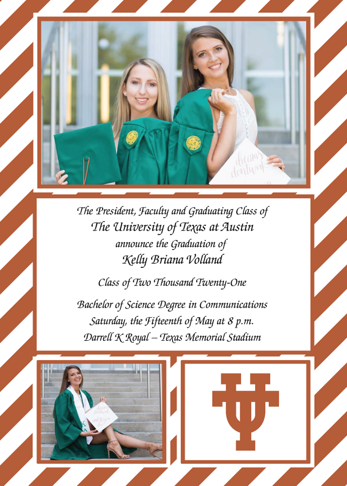 The University of Texas at Austin Announcement (Photo Card)