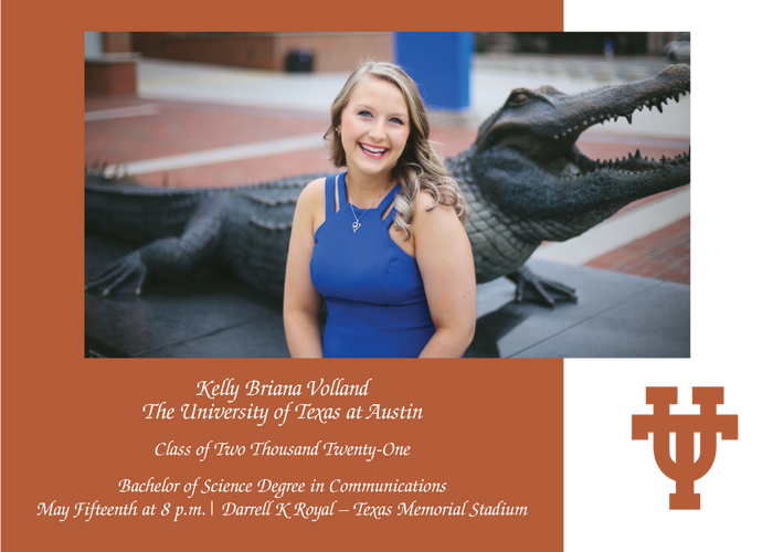 The University of Texas at Austin Announcement (Photo Card)