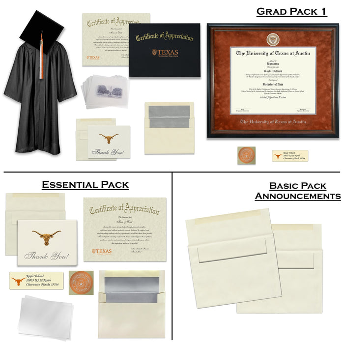 The University of Texas at Austin Graduation Announcement (Elegant Style)