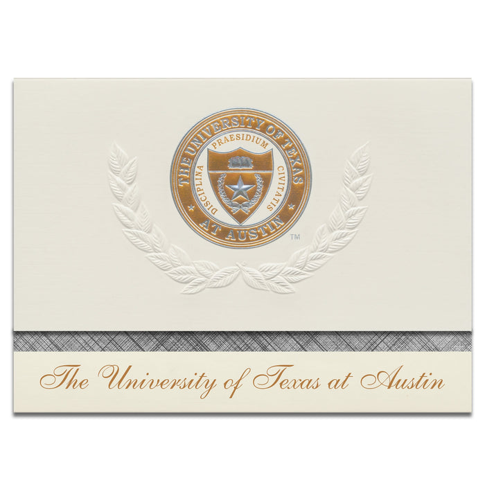 The University of Texas at Austin Graduation Announcement (Platinum Style)