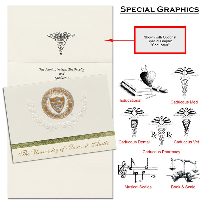 The University of Texas at Austin Graduation Announcement (Platinum Style)