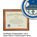The University of Tulsa Certificate with Frame