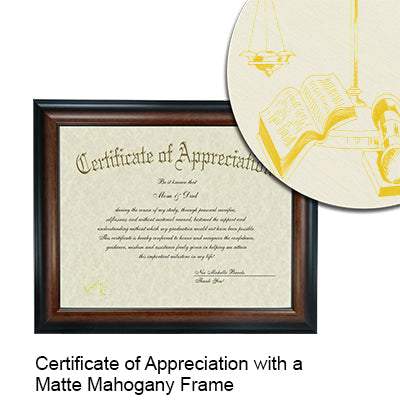 The University of West Los Angeles School of Law Certificate with Frame