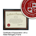 Transylvania University Certificate with Frame