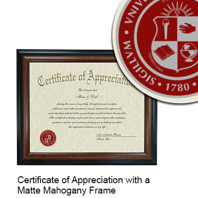 Transylvania University Certificate with Frame