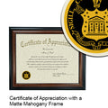 Trinity College Certificate with Frame