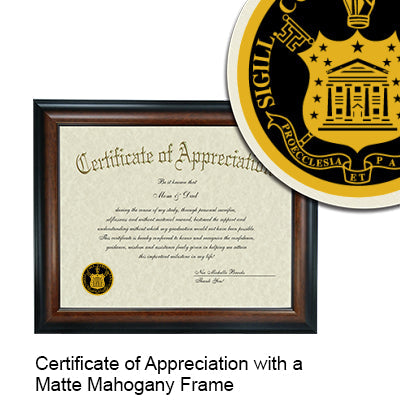 Trinity College Certificate with Frame