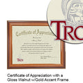 Troy University Certificate with Frame