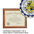 University of Akron Certificate with Frame