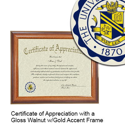 University of Akron Certificate with Frame