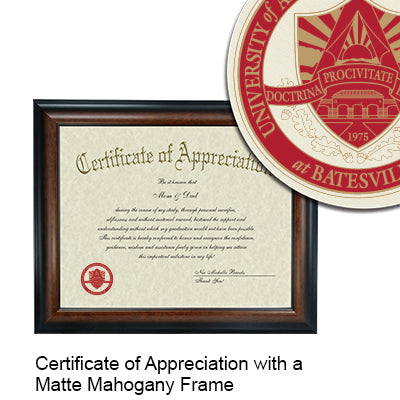 University of Arkansas Community College at Batesville Certificate with Frame
