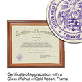 University of Central Arkansas Certificate with Frame