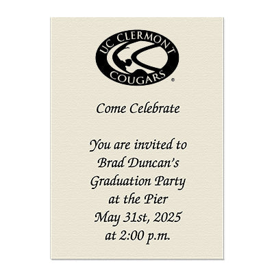 University of Cincinnati Clermont College Personal Notecard