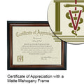 University of Georgia College of Veterinary Certificate with Frame