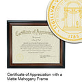 University of Georgia School of Law Certificate with Frame