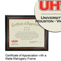 University of Houston - Victoria Certificate with Frame