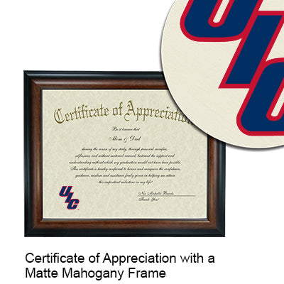 University of Illinois at Chicago Certificate with Frame