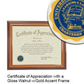University of Illinois at Urbana-Champaign Certificate with Frame