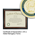 University of Illinois Certificate with Frame
