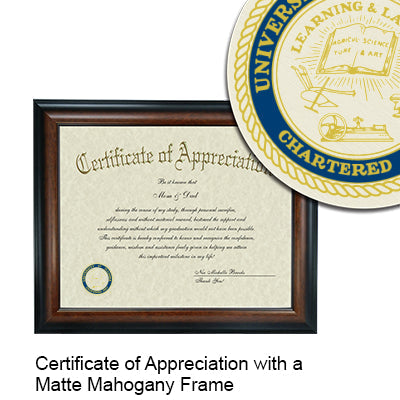 University of Illinois Certificate with Frame