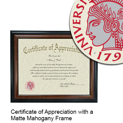 University of Louisville Certificate with Frame
