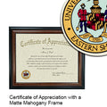 University of Maryland Eastern Shore Certificate with Frame