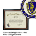 University of Massachusetts School of Law Certificate with Frame