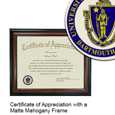 University of Massachusetts School of Law Certificate with Frame