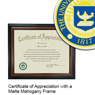 University of Michigan - Flint Certificate with Frame