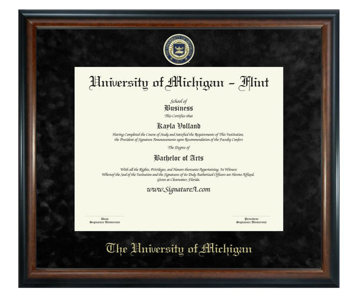 University of Michigan - Flint Diploma Frame (SN)