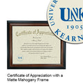 University of Nebraska, Kearney Certificate with Frame