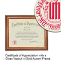 University of New Mexico Certificate with Frame
