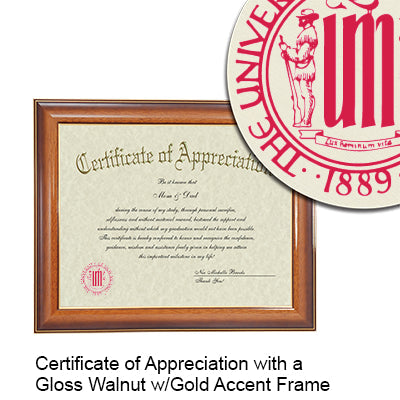 University of New Mexico Certificate with Frame
