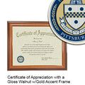 University of Pittsburgh Certificate with Frame