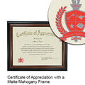 University of South Dakota Certificate with Frame