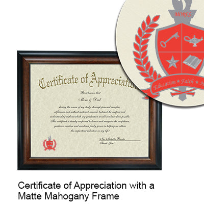 University of South Dakota Certificate with Frame
