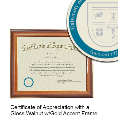 University of St. Augustine for Health Sciences Certificate with Frame