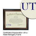 University of Texas at Brownsville and Texas Southmost College Certificate with Frame