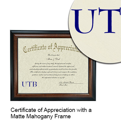 University of Texas at Brownsville and Texas Southmost College Certificate with Frame