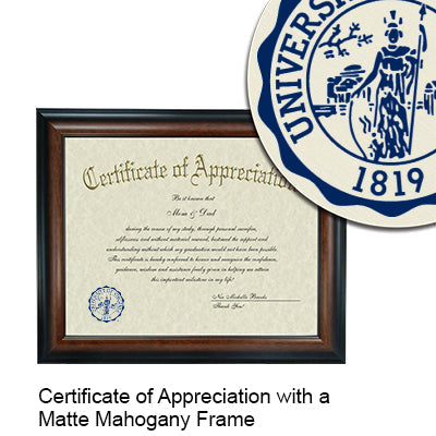 University of Virginia Certificate with Frame