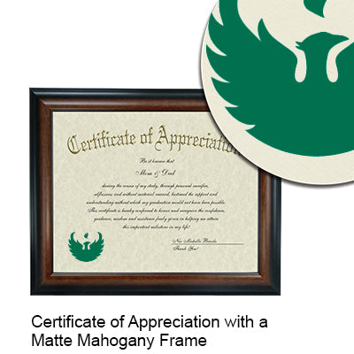 University of Wisconsin - Green Bay Certificate with Frame