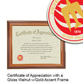 University of Wisconsin - River Falls Certificate with Frame