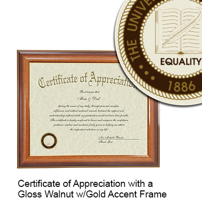 University of Wyoming Certificate with Frame